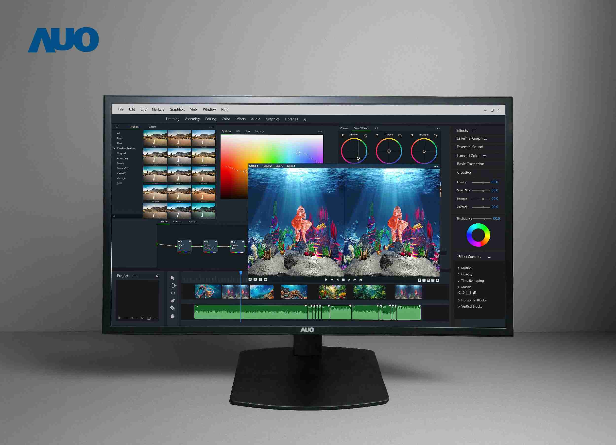 森林舞会开发32吋2D/3D专业桌上型显示器，，，拥有8K4K超高分辨率，，，，并以低串扰算法优化3D显示效果，，，，搭载自动眼球追踪功能，，，能实时调整3D图像，，进行实时2D与3D无缝共存窗口，，，，提供图像设计工作者突破二维接口的崭新工作氛围与效率